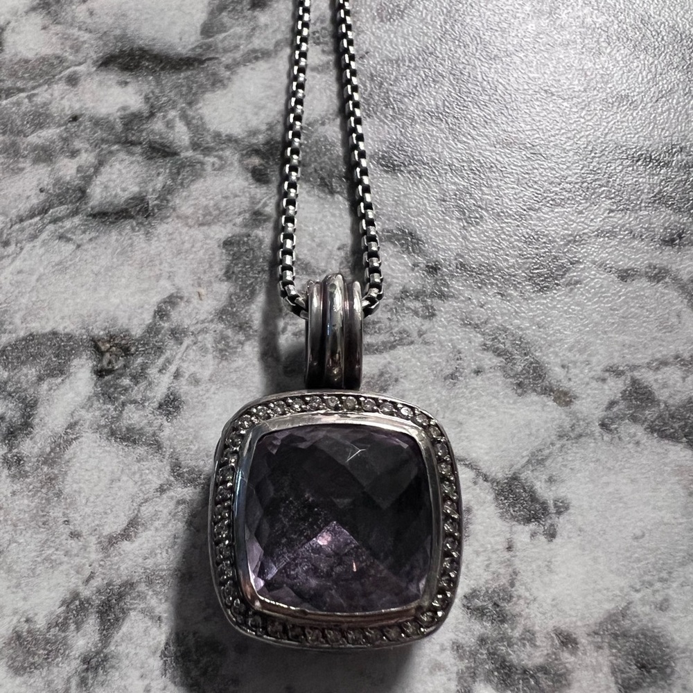 David Yurman Amethyst Pendant Necklace